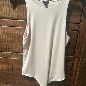 Express Cream Sleeveless Bodysuit